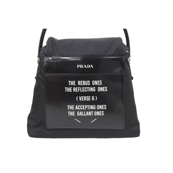 Prada Handbag Hobo Chignon Black Silver - Picture 4 of 10